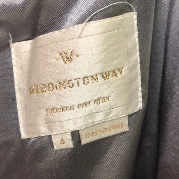 ‼️LAST CHANCE‼️Weddington Way || NWT || Adrianna Papell Riley Slate Grey Dress - Picture 6 of 12